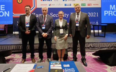 Naši nastavnici Mladen Vedriš, Natalija Parlov Una i Željko Sičaja na međunarodnoj konferenciji o hibridnim prijetnjama