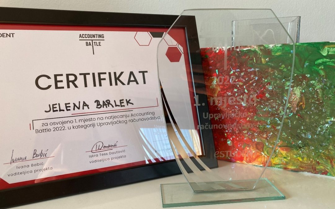 Ponosni na 1. mjesto naše studentice na Accounting Battle natjecanju!