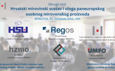 Najava okruglog stola “Hrvatski mirovinski sustav i uloga paneuropskog osobnog mirovinskog proizvoda”
