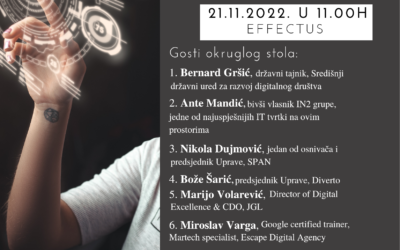 Najava okruglog stola: “Digitalni izazovi: gospodarstvo, obrazovanje, društvo.”