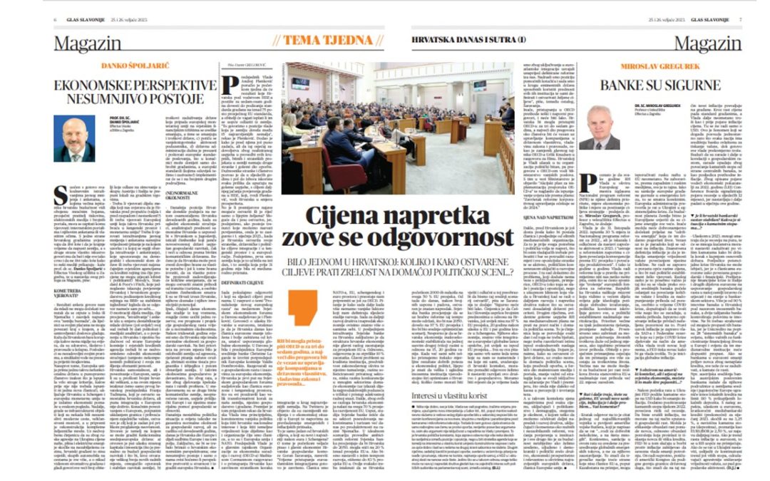 Predavači Effectus veleučilišta prof.dr.sc. Danko Špoljarić i dr.sc. Miroslav Gregurek o Hrvatskoj danas i sutra