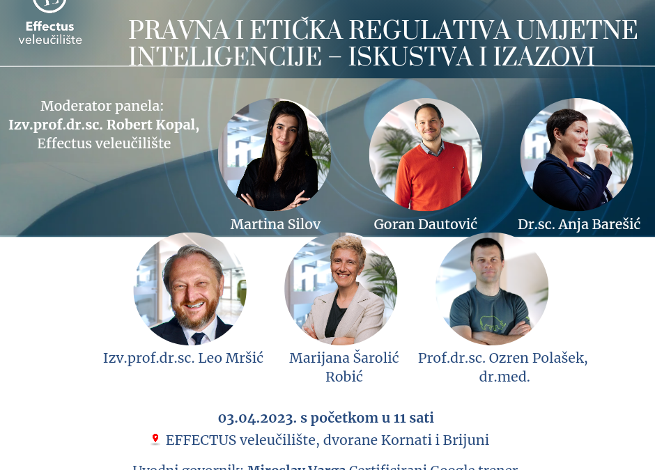 Panel rasprava o izazovima i iskustvima pravne i etičke regulative primjene umjetne inteligencije
