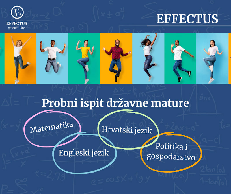 Prijavi se na Effectus veleučilište i besplatno provjeri znanje na probnom ispitu državne mature